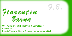 florentin barna business card